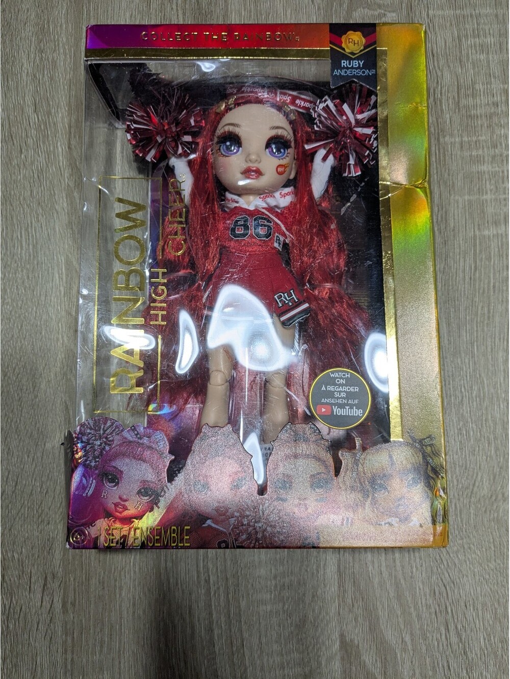 Rainbow High Cheer Ruby Anderson Doll - Red Hair Cheerleader